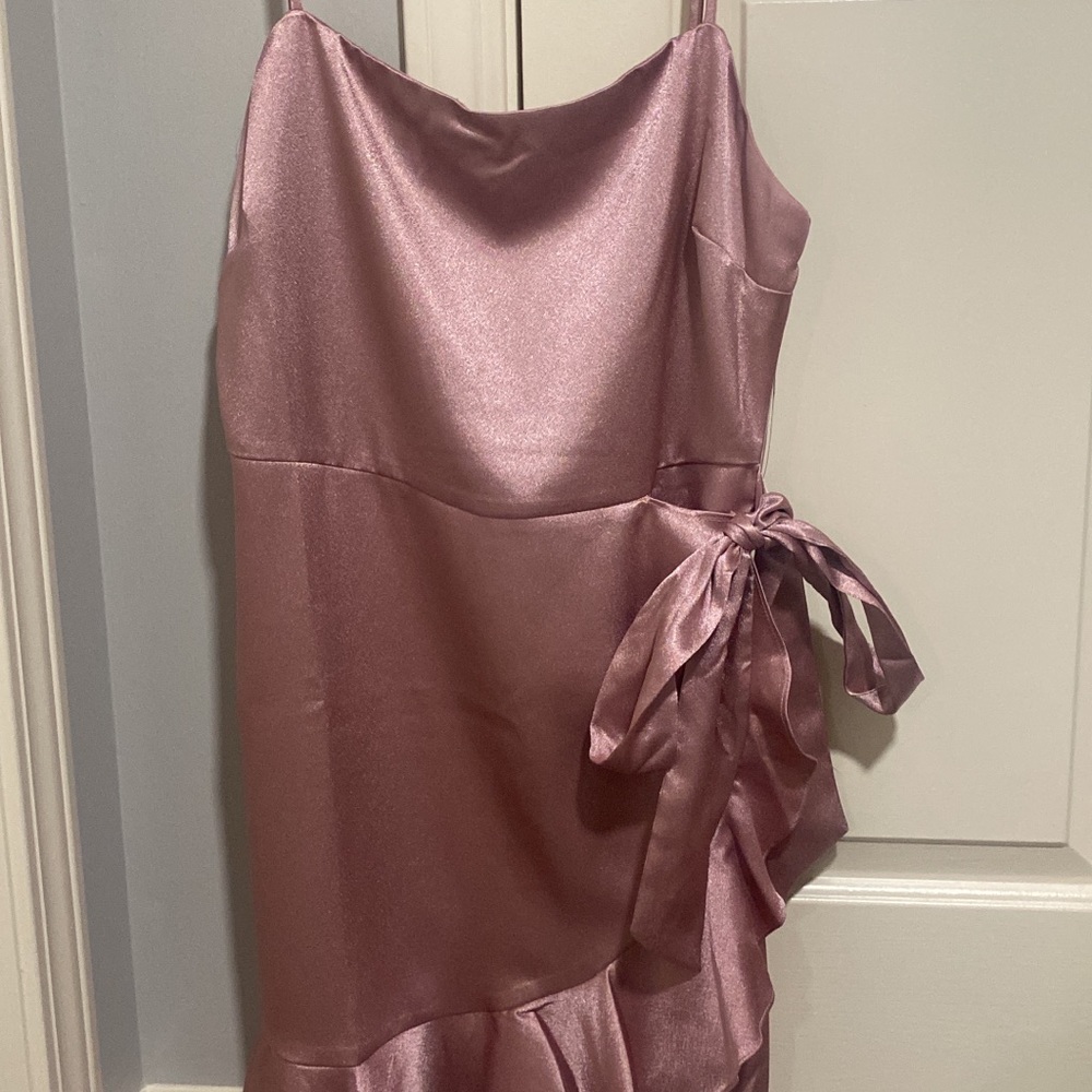 Silk wrap dress.